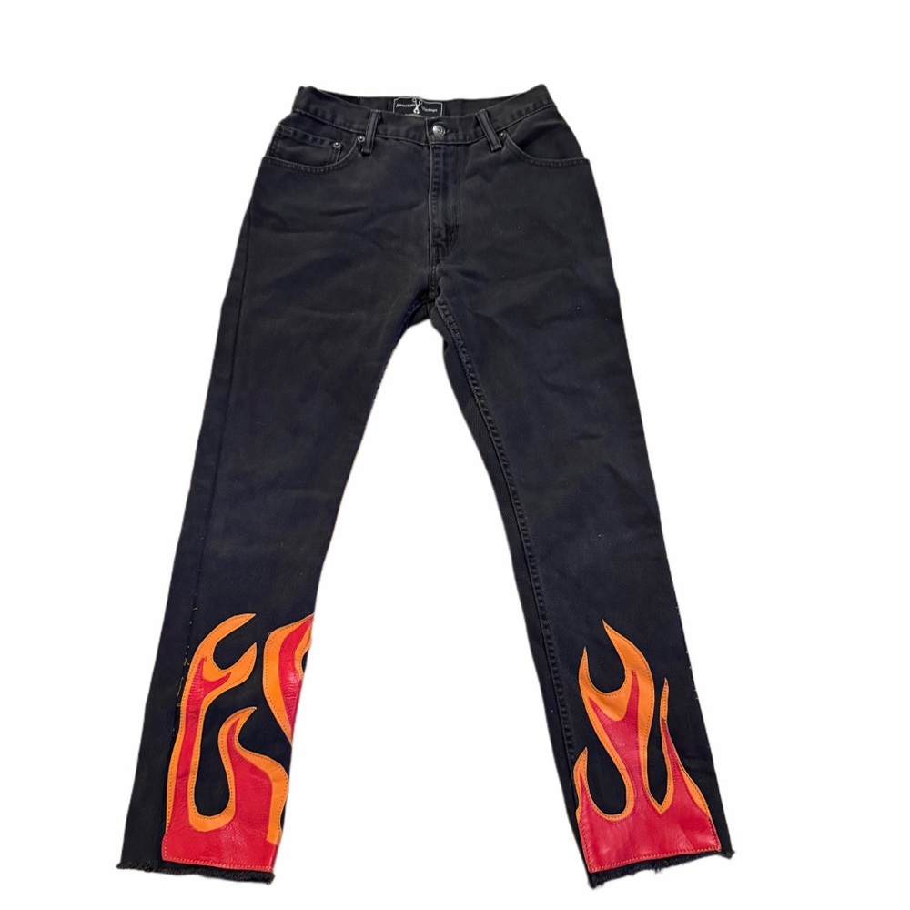 American Vintage Black Levi’s Leather Flame Jeans
Size 27